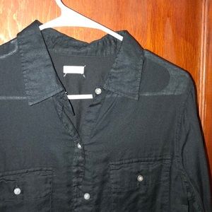 Hollister Black Button-down Top